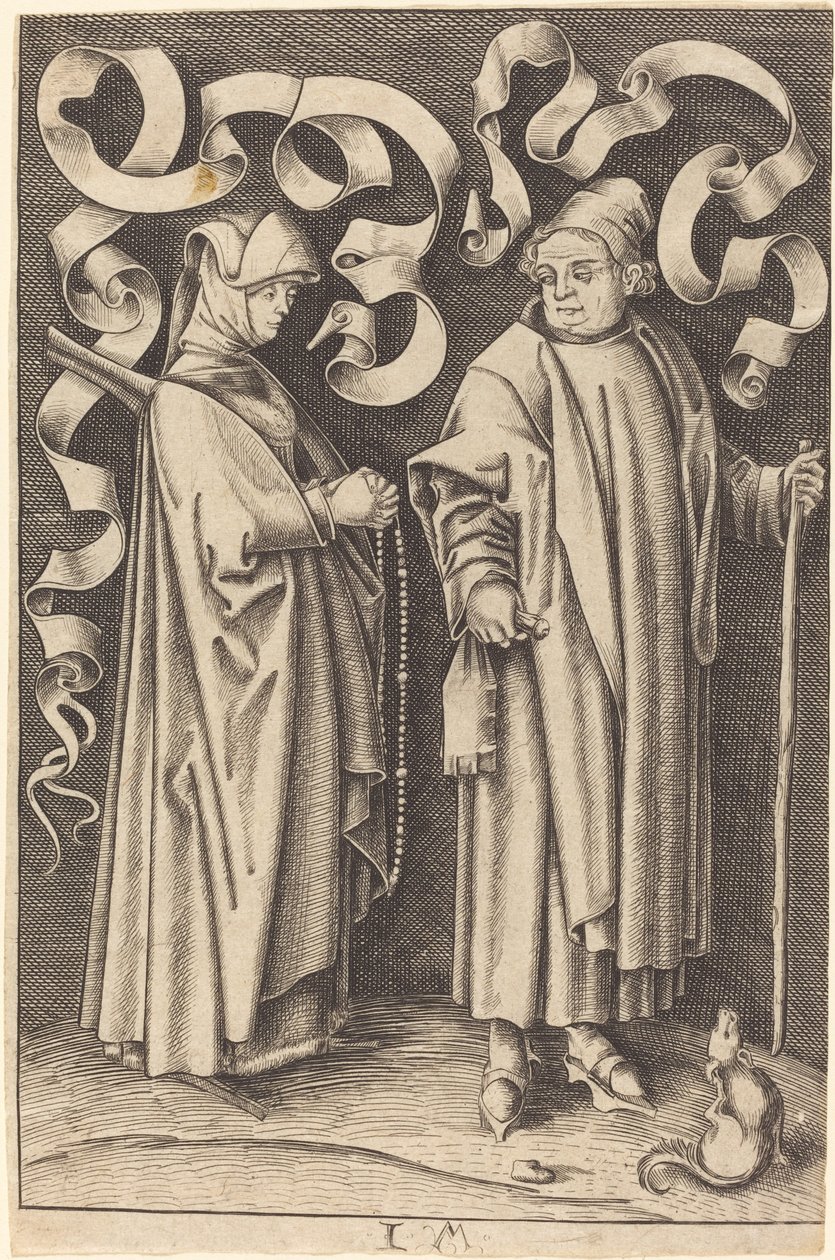 Kirkegængerne af William Young Ottley after Israhel van Meckenem