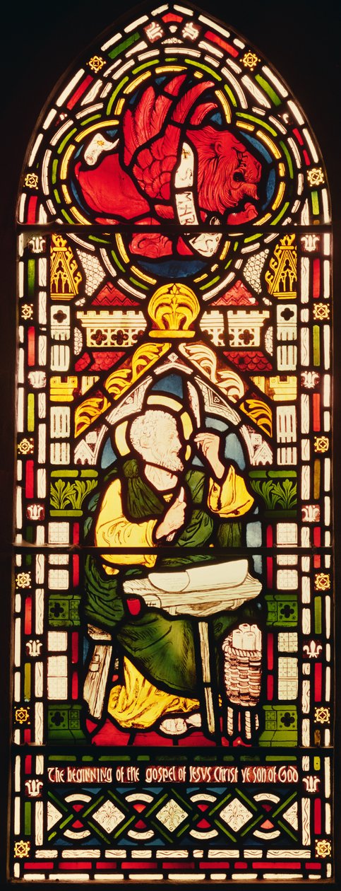 St. Mark, ca. 1870 (farvet glas) af William and Company Morris