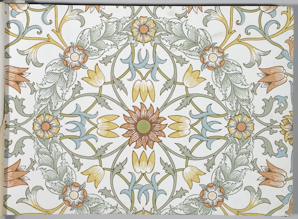 Tapetprøvebog, før 1917 (tryk) af William and Company Morris