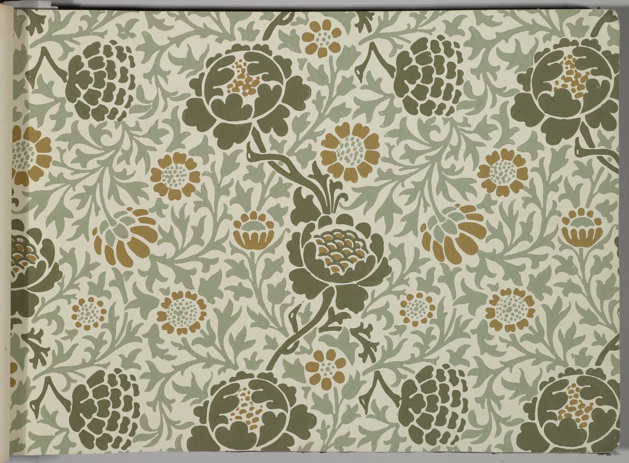 Tapetprøvebog, før 1917 (tryk) af William and Company Morris