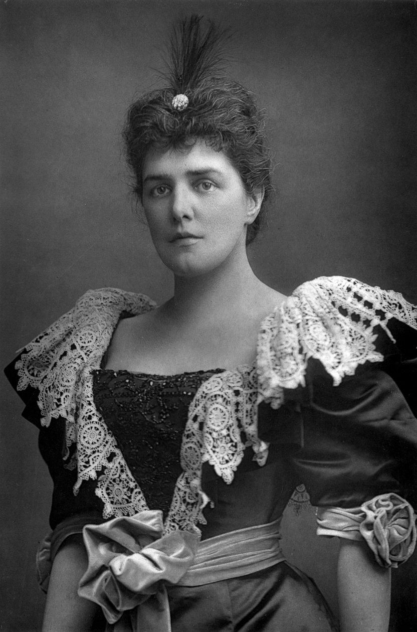 Lady Randolph Churchill 1854-1921, amerikansk samfundsskønhed, 1893. af William and Daniel Downey
