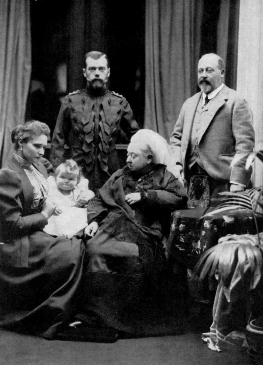 Russiske og britiske kongefamilier i Balmoral, Skotland, 29. september 1896 1964 af William and Daniel Downey