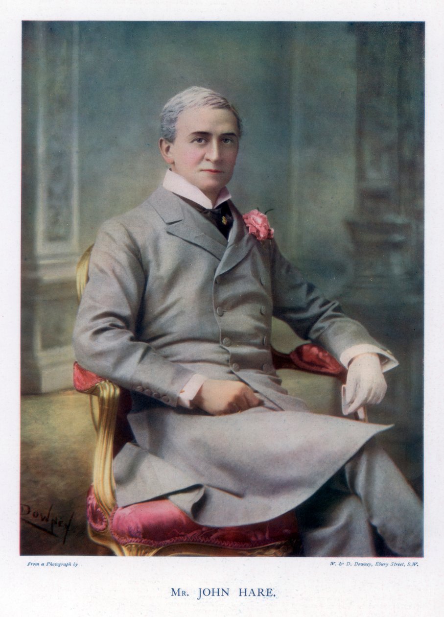 Sir John Hare, engelsk skuespiller og leder af Garrick Theatre, 1901. af William and Daniel Downey