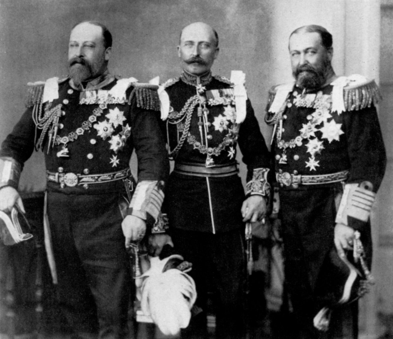 Prinsen af Wales og hans brødre ved brylluppet af hertugen af York, 6. juli 1893 1964 af William and Daniel Downey