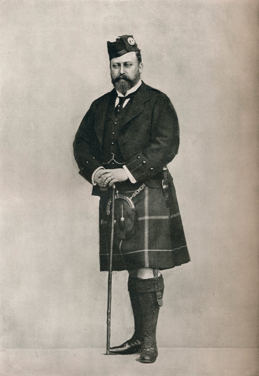 Prinsen af Wales i Highland-kostume, c1886 1910 af William and Daniel Downey