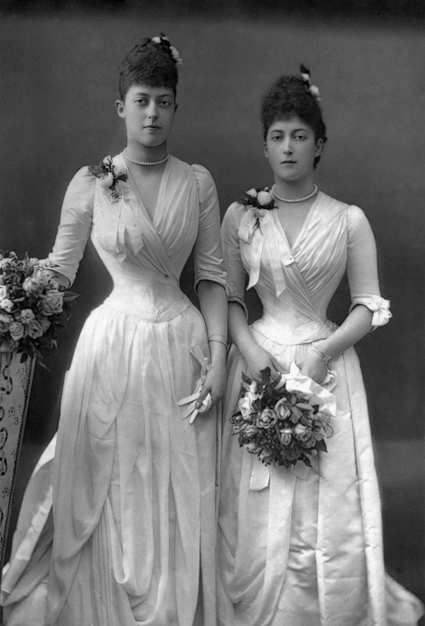Prinsesserne Victoria 1868-1935 og Maud 1869-1938 af Wales, 1890. af William and Daniel Downey