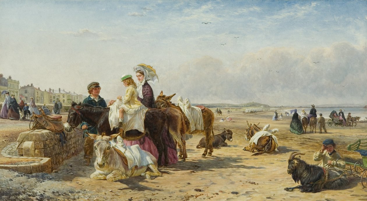 Weston Sands i 1864 (olie på lærred) af William and Havell Edmund Hopkins