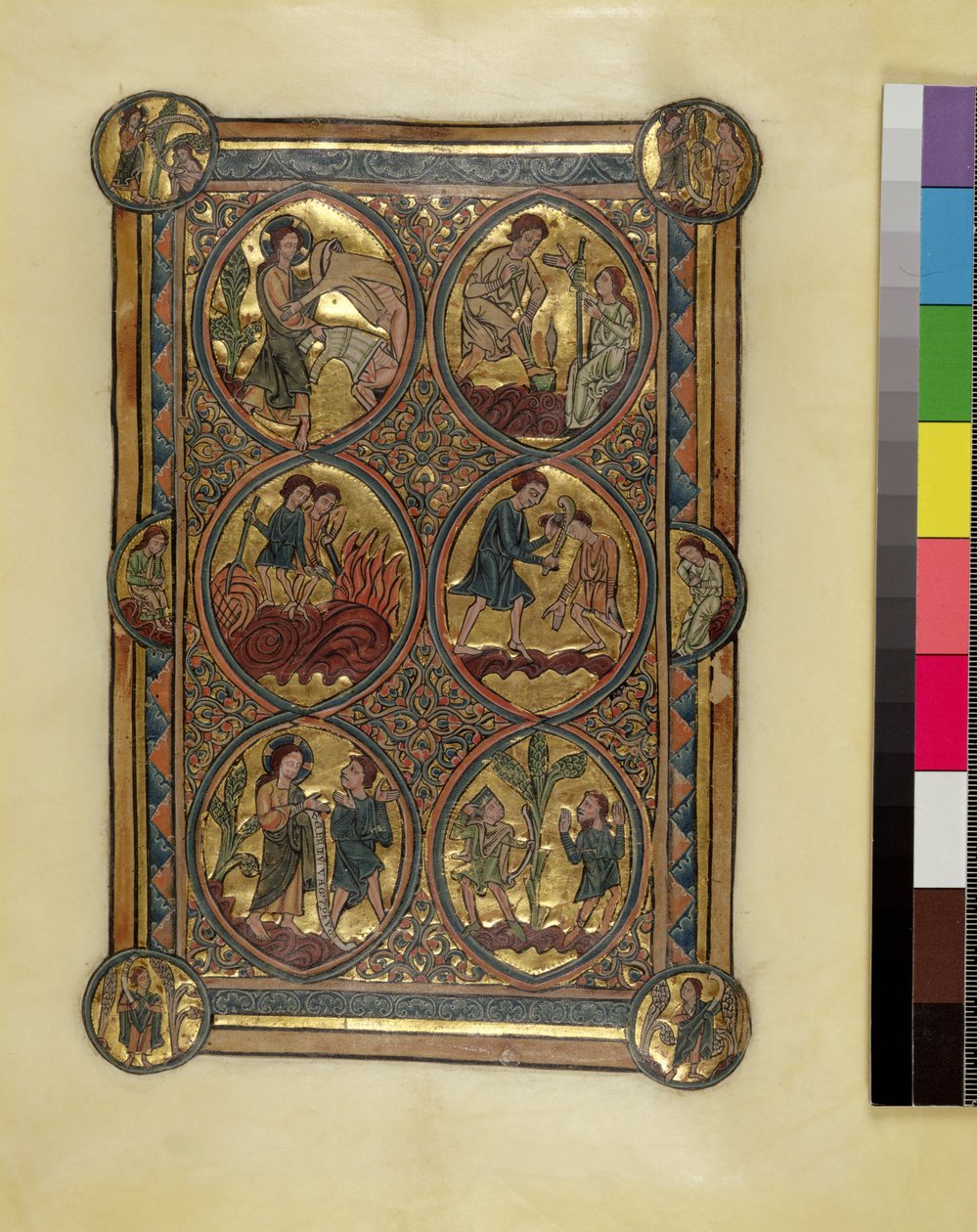 Ms 330.2 Adam og Eva, Kain og Abel, ca. 1240 (vellum) af William de Brailes