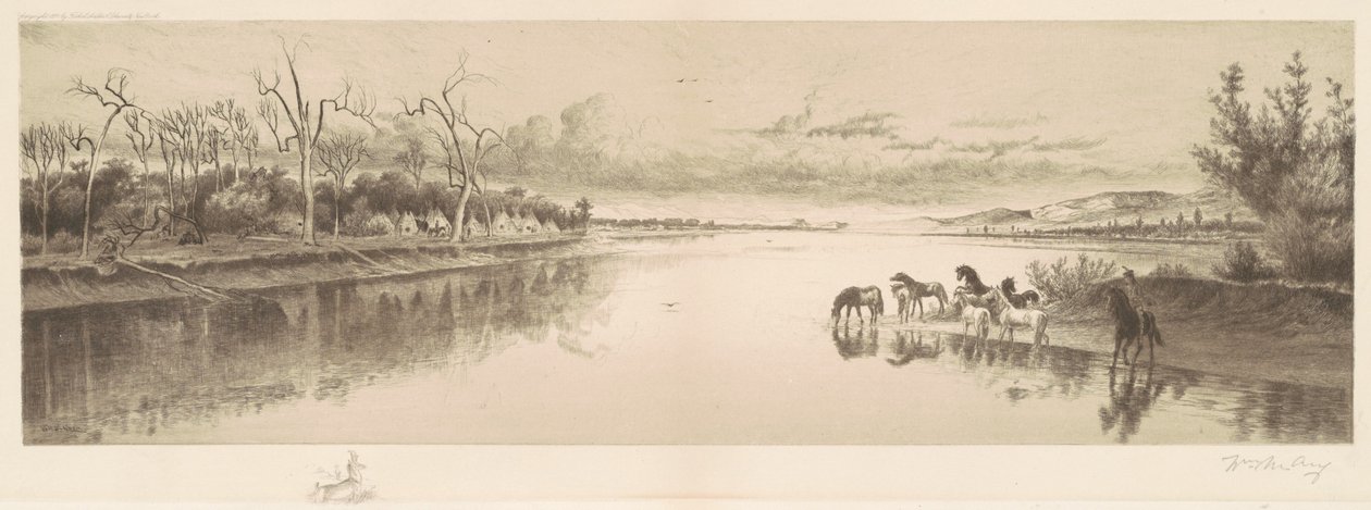 Uden titel (indianerlejr) af William de la Montagne Cary