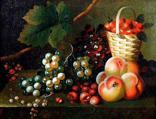 A Still Life of Fruit (olie på lærred) af William of Bath Jones