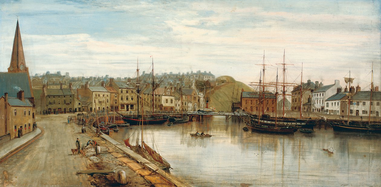 The Old Harbour, Maryport, 1896 af William of Maryport Mitchell