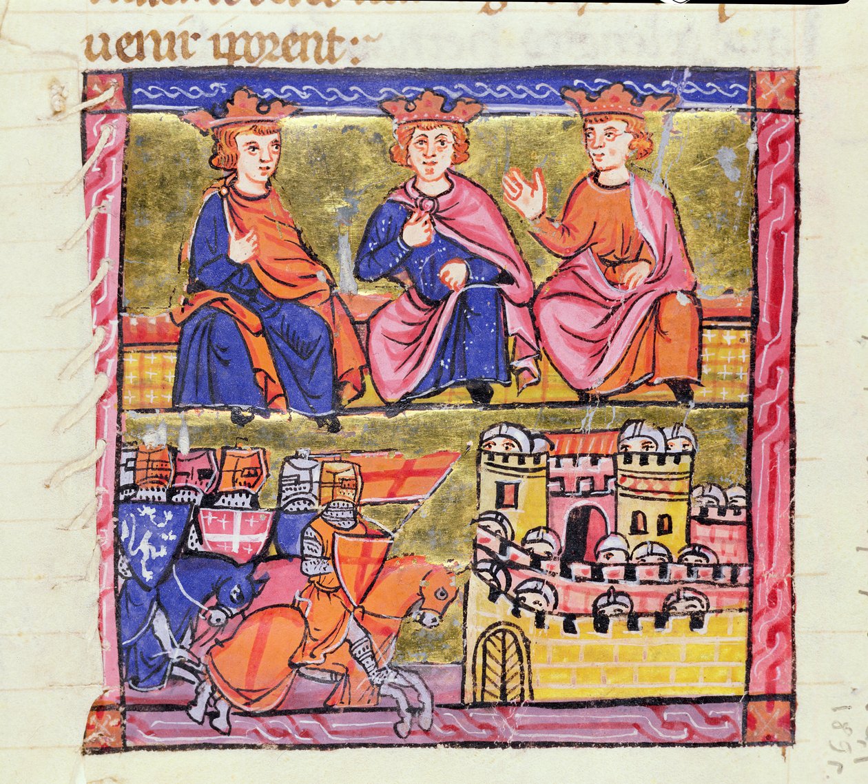 Ms 828 f.189r Council of Acre and the Siege of Damaskus, Second Crusade, fra 