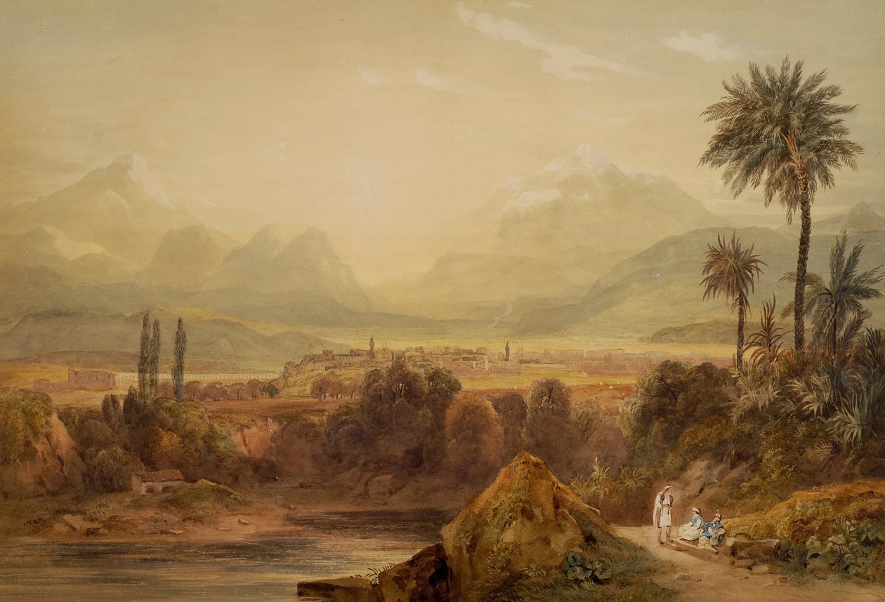 Udsigt over Theben af Hugh William Williams