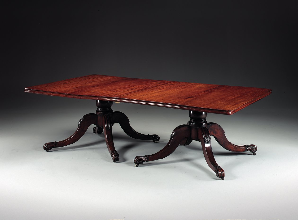 Irsk George IV spisebord med to piedestal, ca. 1825 (mahogni) af Williams and Gibton (attr. to) Mack