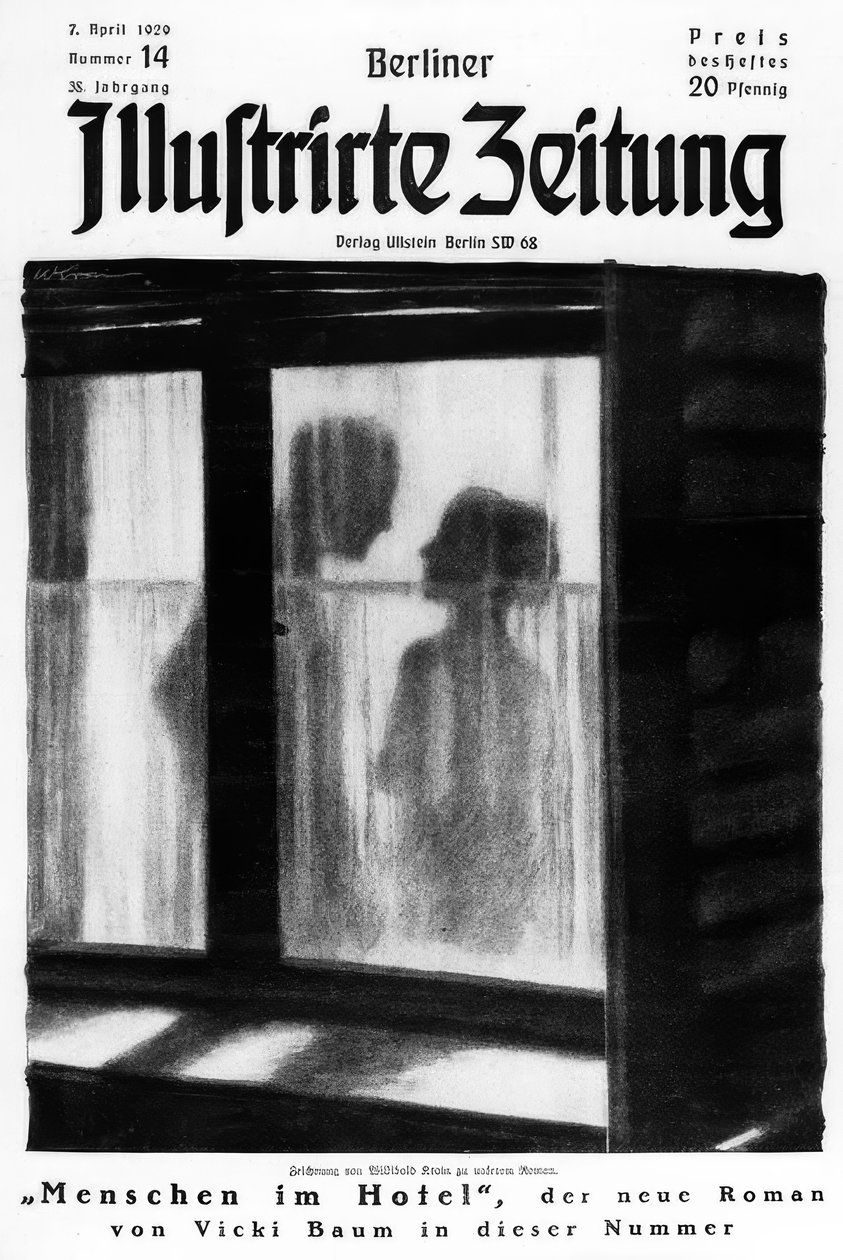 V. Baum / Folk på hotellet / Cover Illustr. af Willibald Krain