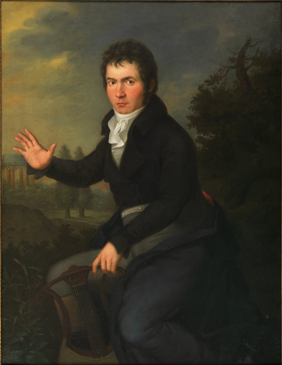 Portræt af Ludwig van Beethoven, ca 1805. af Willibrord Josef Maehler