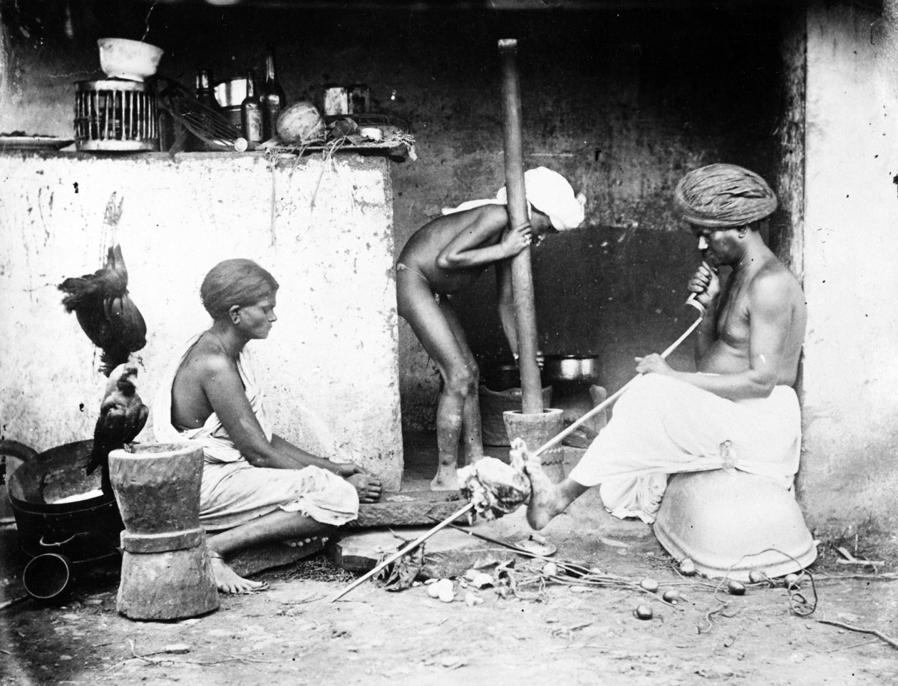 Et indisk køkken, ca. 1870