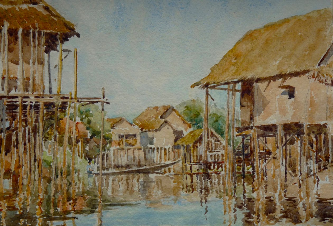 903 Puck-P Village (1), Inlay Lake af Wilson Clive
