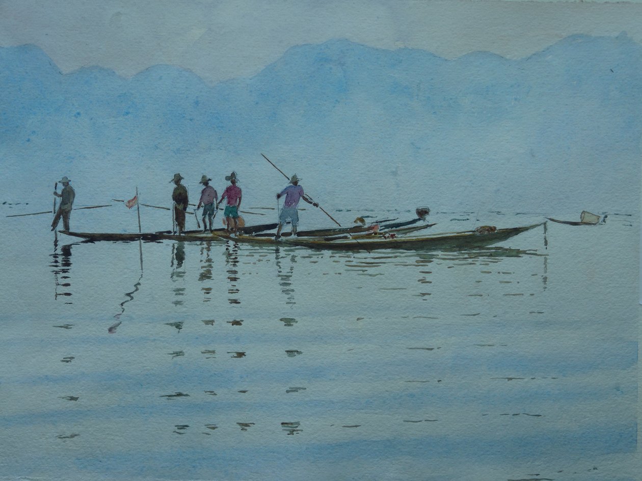 923 Fiskeri ved Inle Sø af Wilson Clive
