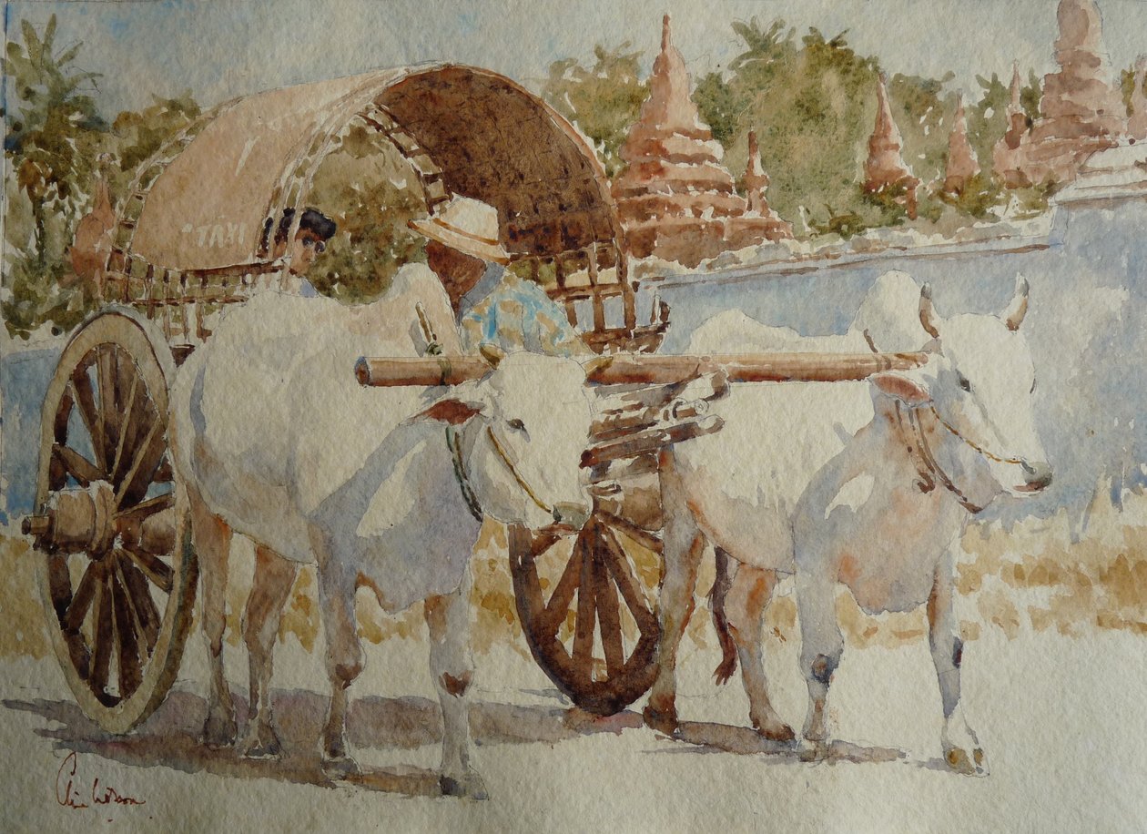 934 Bullock cart taxa rundt om templerne af Wilson Clive
