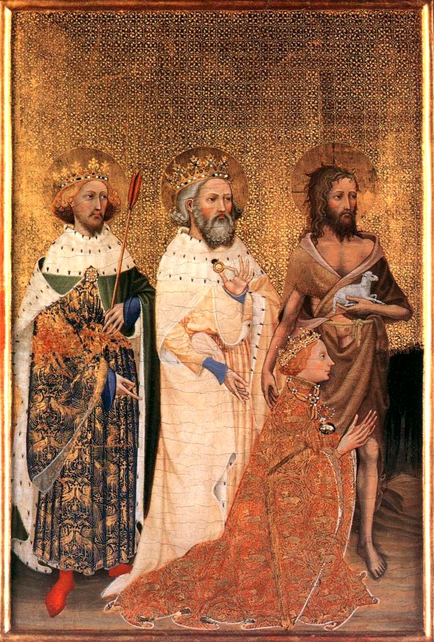Richard II af England med sine skytshelgener, mellem 1395 og 1399. af Wilton Master