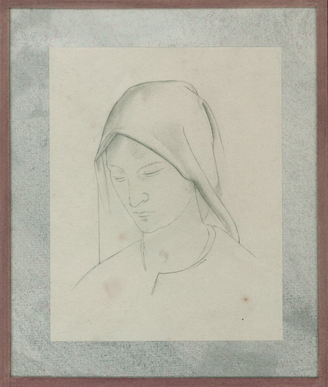Studie til St Martin altertavle, ca. 1928 (blyant på papir) af Winifred Knights
