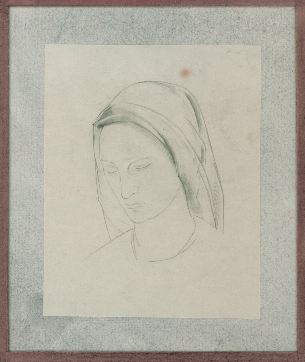 Studie til St Martin altertavle, ca. 1928 (blyant på papir) af Winifred Knights