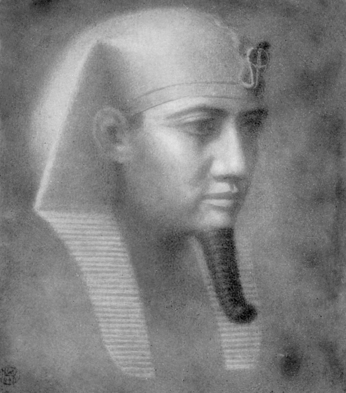 Khafre, oldægyptisk farao fra det 4. dynasti, 26.-25. århundrede f.Kr. 1926 af Winifred Mabel Brunton
