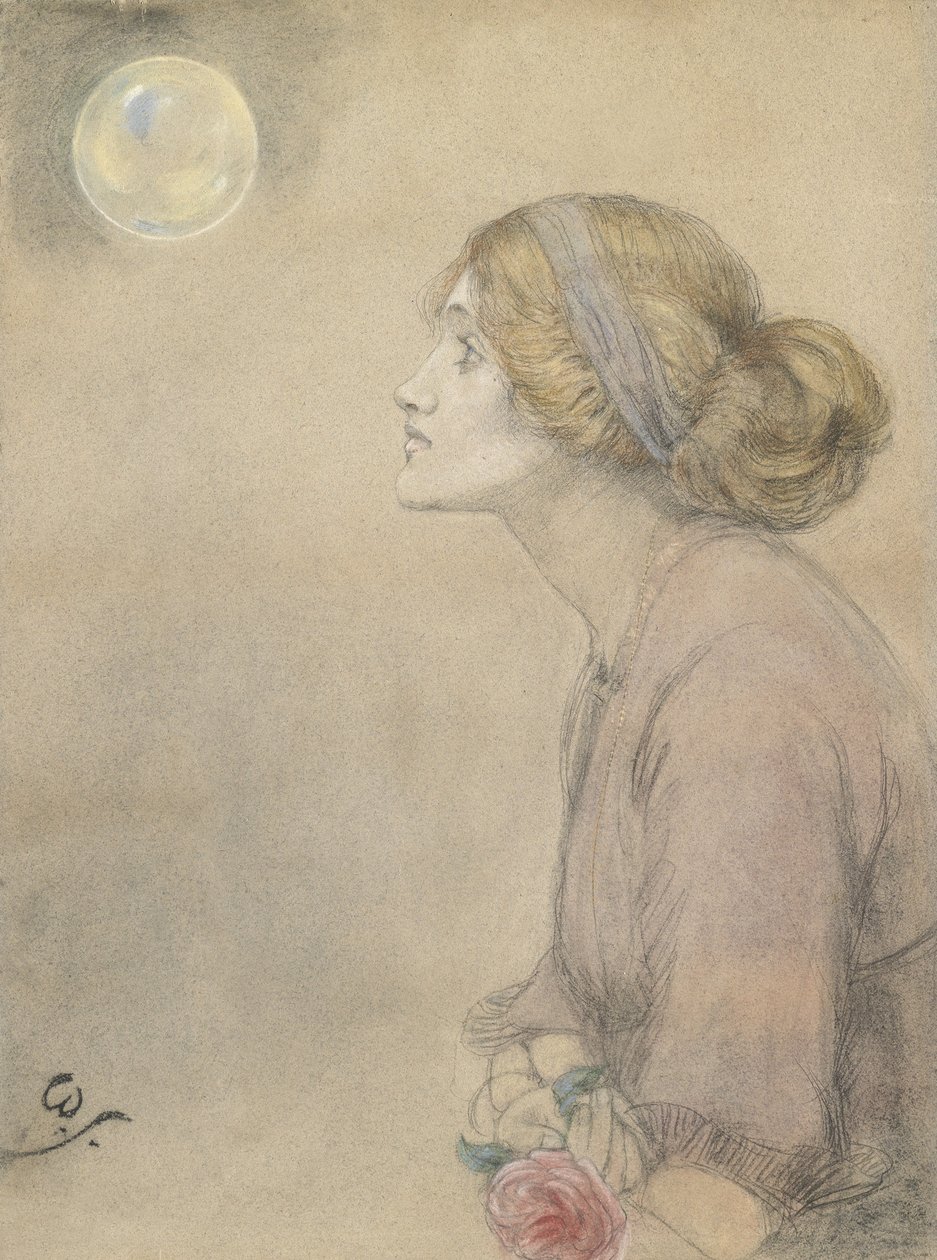 Gertrude Sandys (pastel på papir) af Winifred Sandys