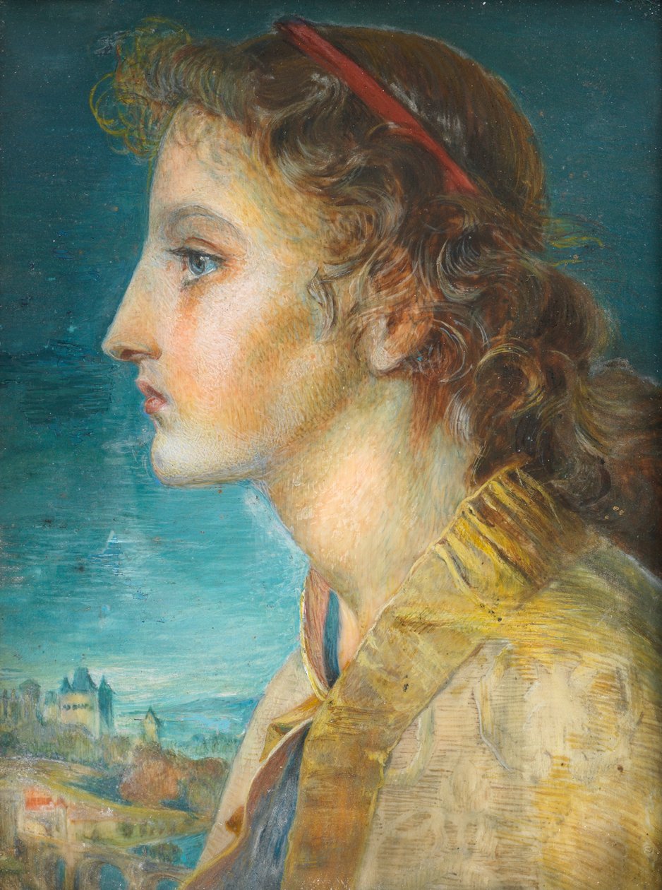 Oriana (akvarel og kropsfarve på kort) af Winifred Sandys