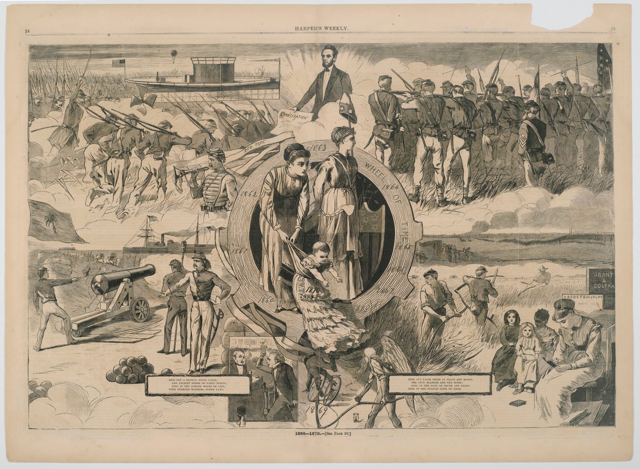 1860-1870, fra Harpers Weekly magazine, 1870 (trægravering) af Winslow Homer