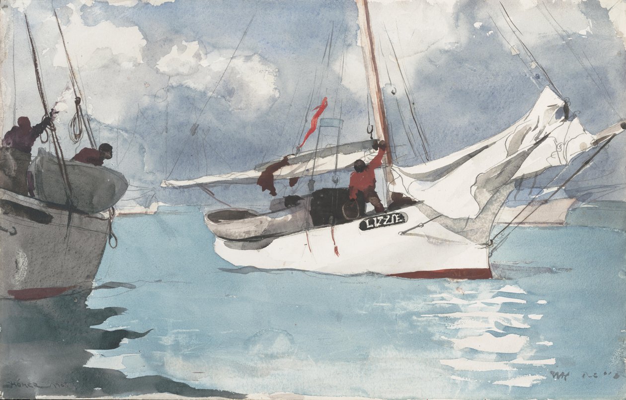 Fiskerbåde, Key West af Winslow Homer