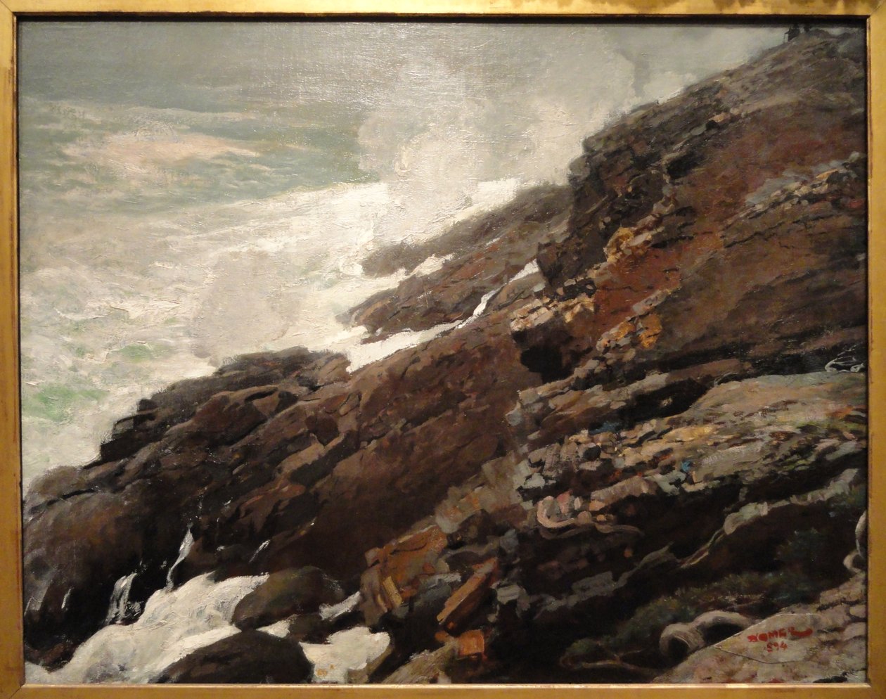 High Cliff, Coast of Maine af Winslow Homer
