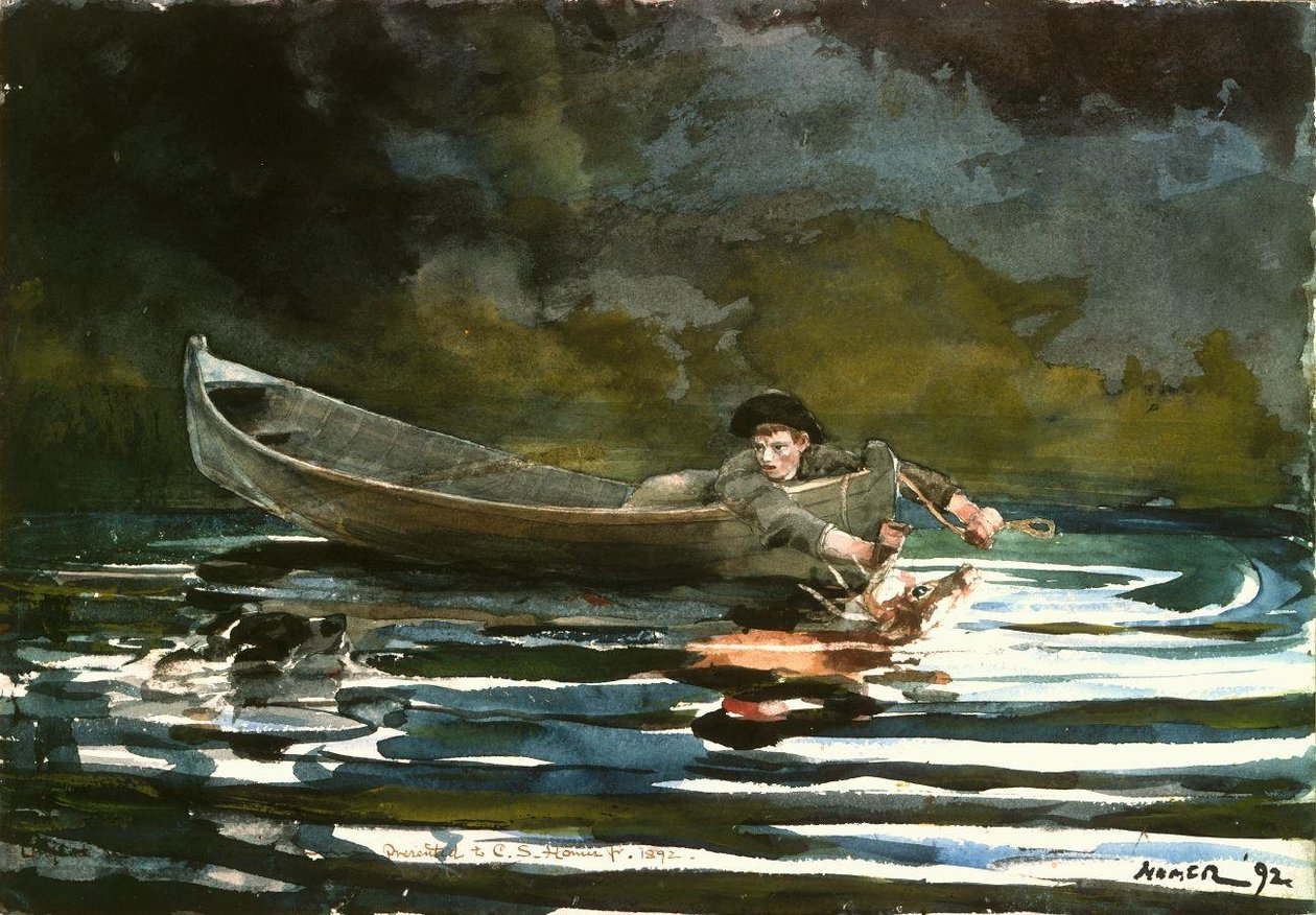 Hound and Hunter af Winslow Homer