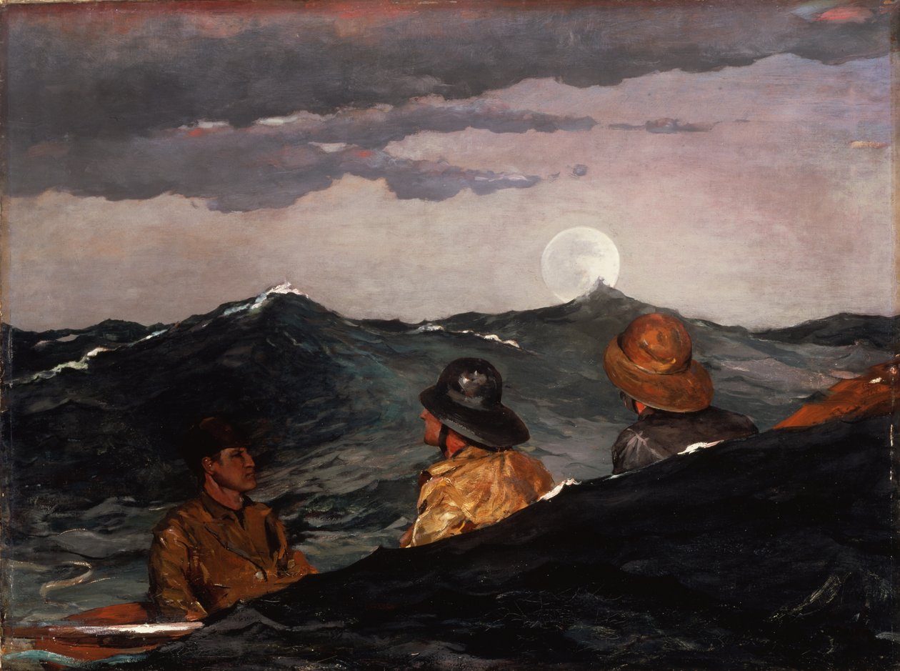 Kysser månen, 1904 af Winslow Homer