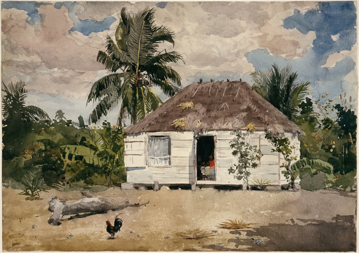 Indfødte hytter af Winslow Homer
