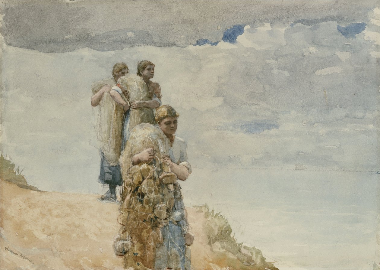 På The Cliff, Cullercoats af Winslow Homer