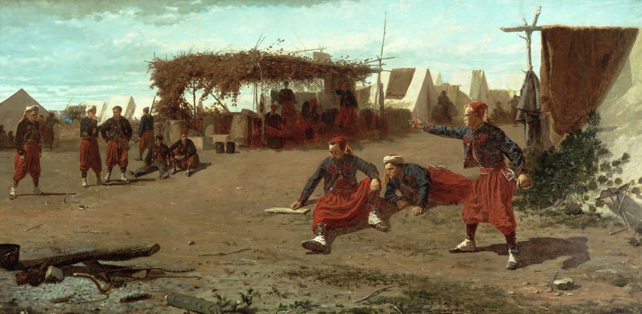 Pitching Quoits, 1865 af Winslow Homer