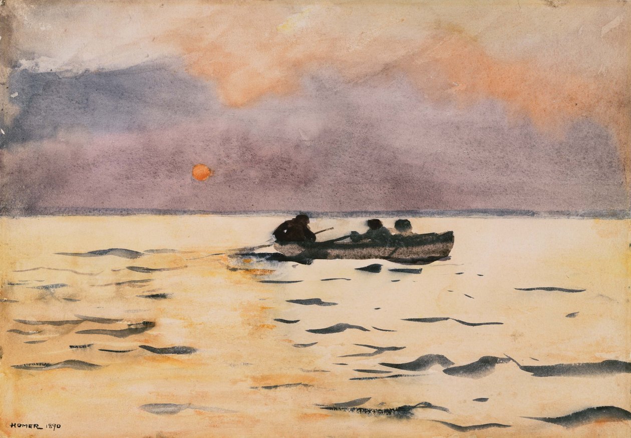 Roning Home af Winslow Homer