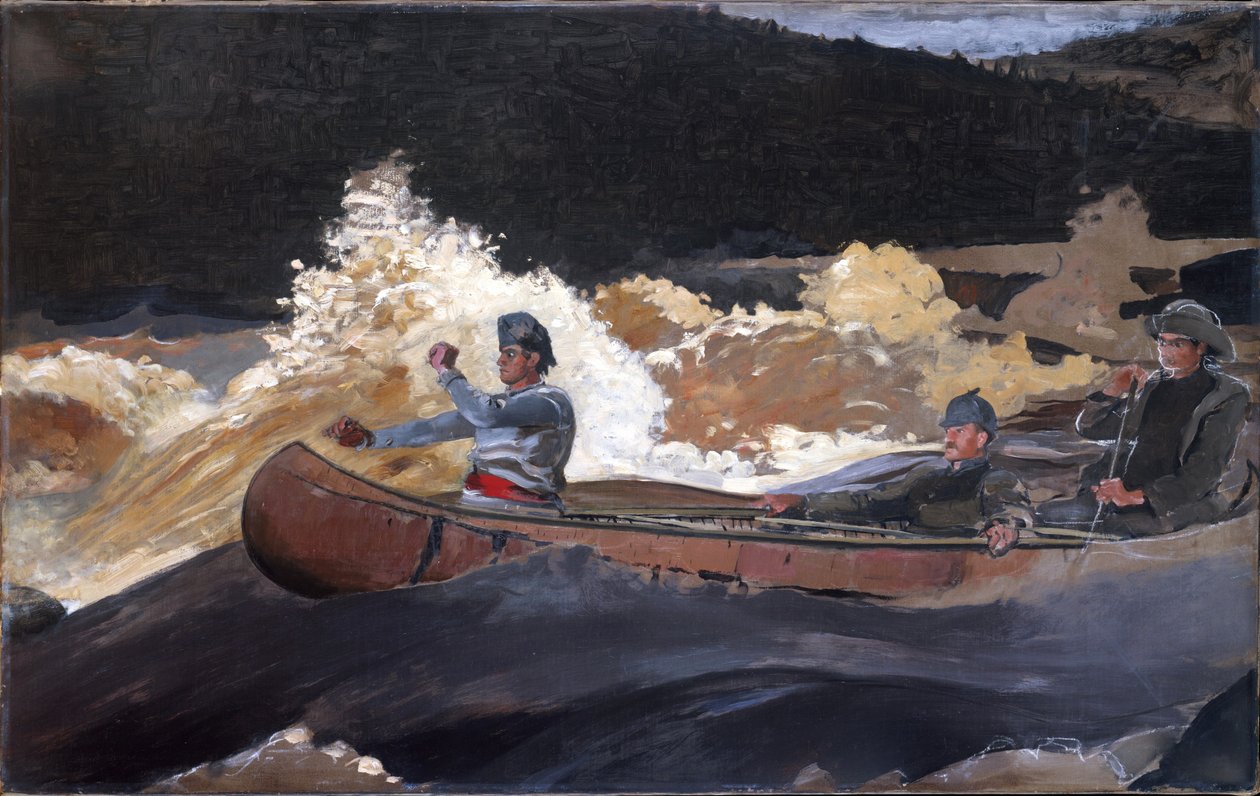 Skydning af Rapids, Saguenay -floden af Winslow Homer