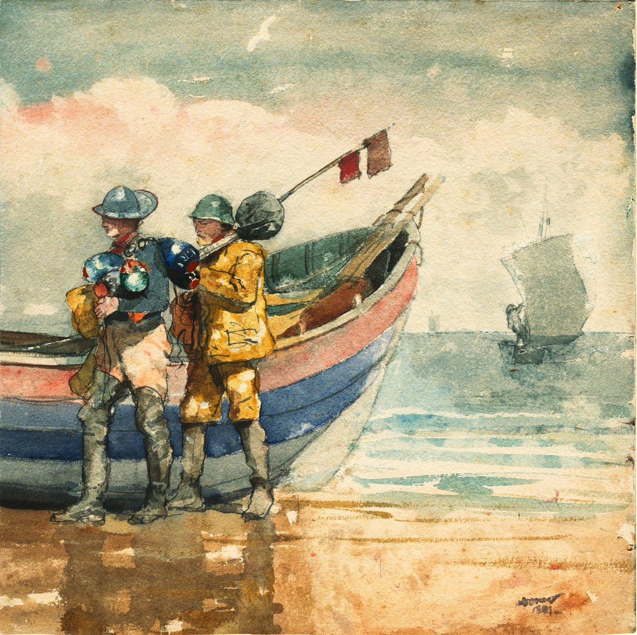 The Return, Tynemouth af Winslow Homer