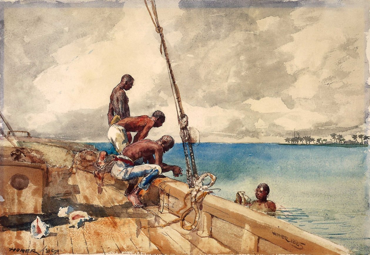Conch -dykkerne af Winslow Homer