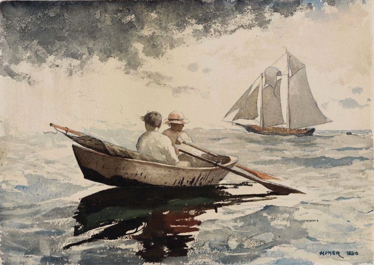 To drenge roer, Gloucester af Winslow Homer
