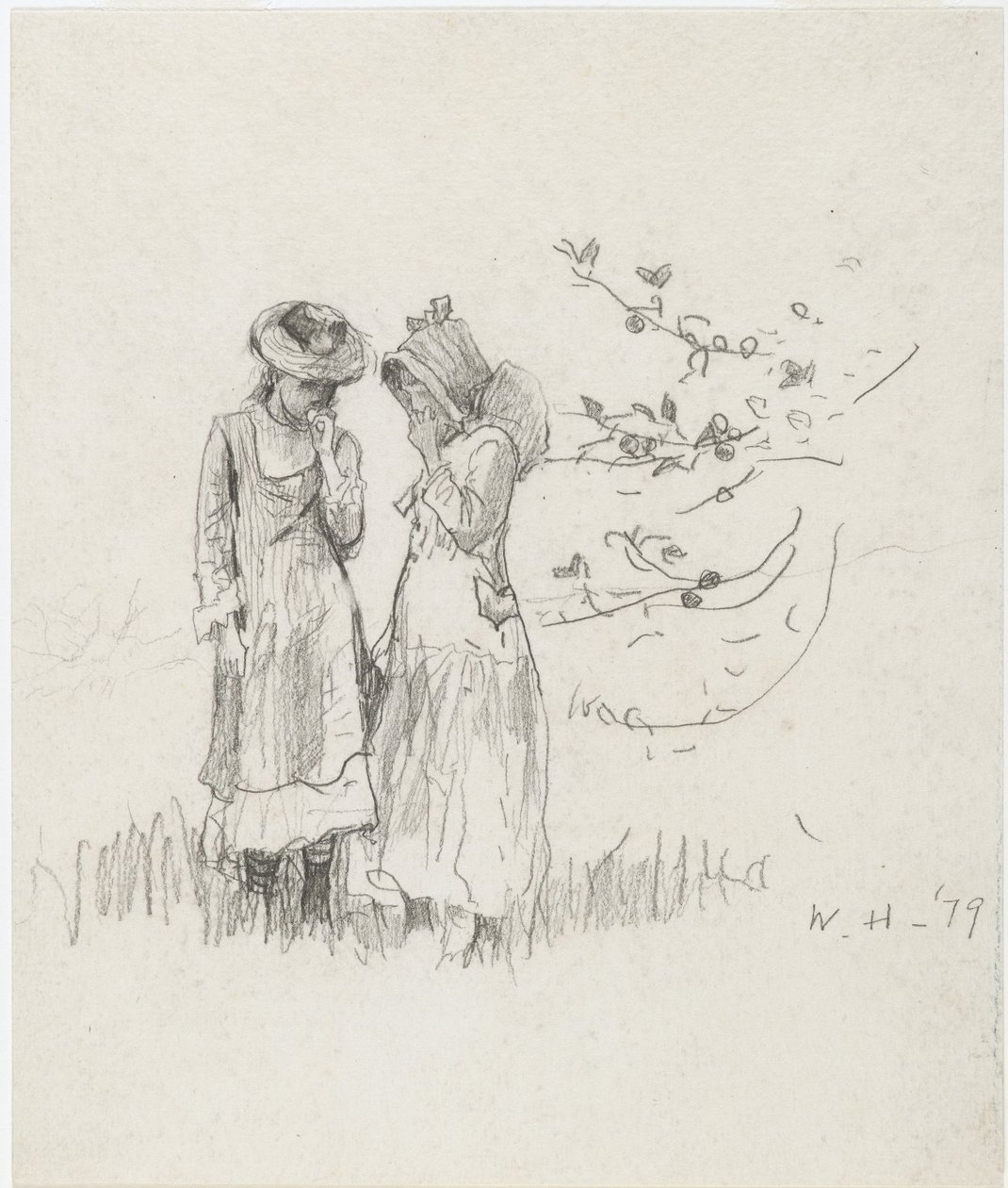 To piger i feltet af Winslow Homer