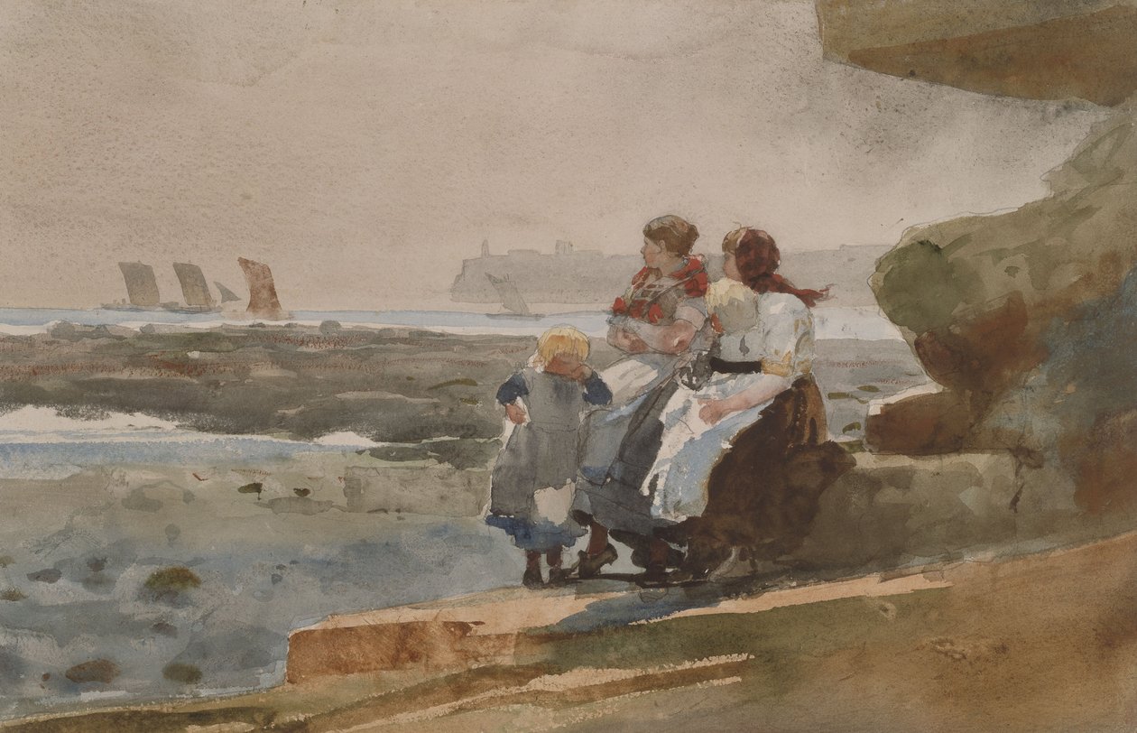 Under Klinten, Cullercoats af Winslow Homer