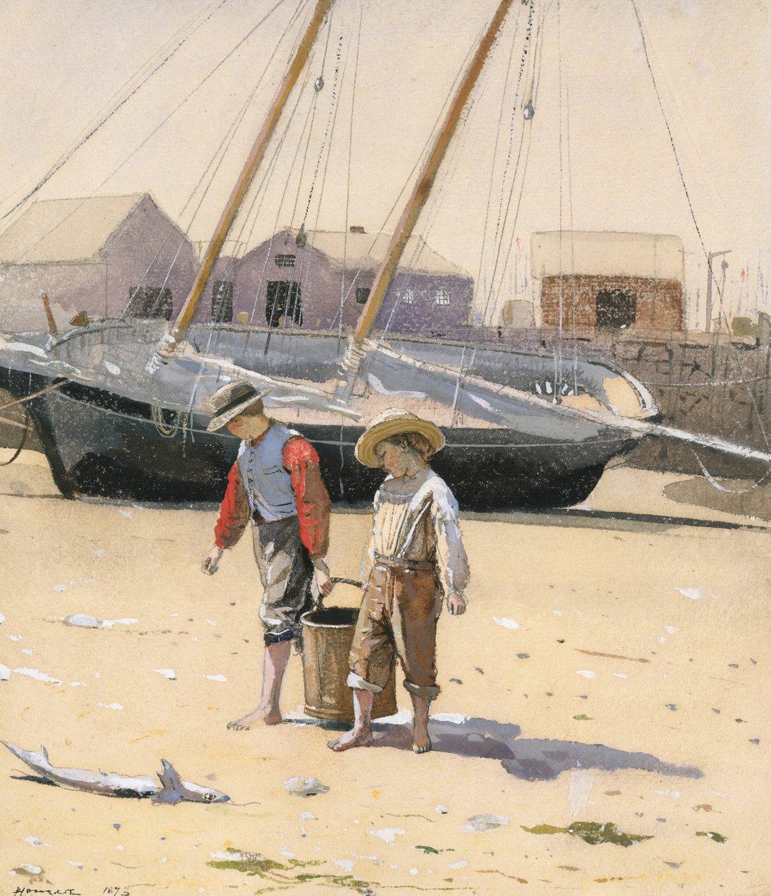 En kurv med muslinger af Winslow Homer