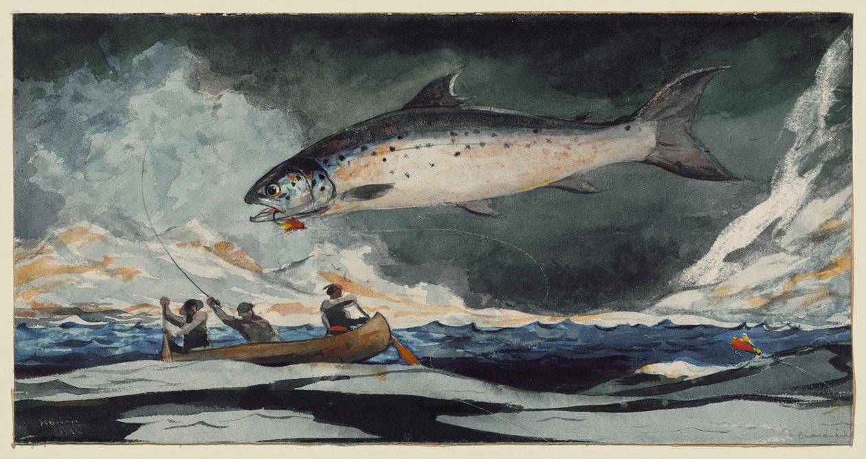 En god pool, Saguenay-floden af Winslow Homer