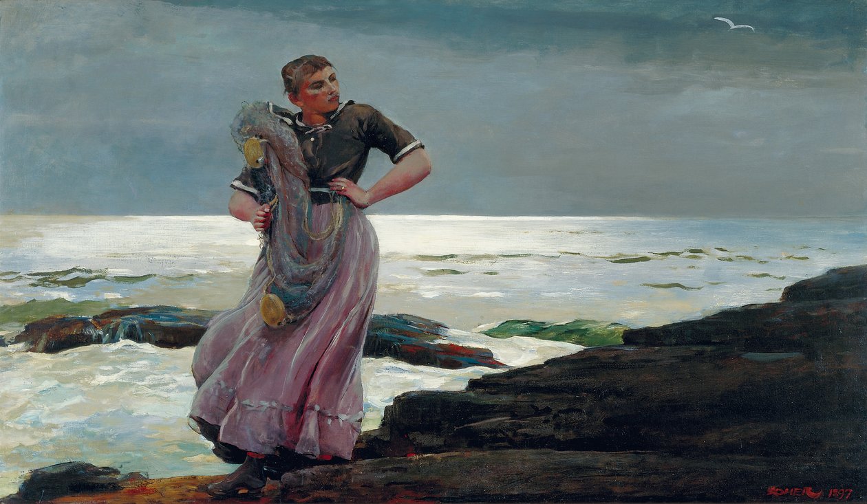 Et lys på havet, 1897 af Winslow Homer