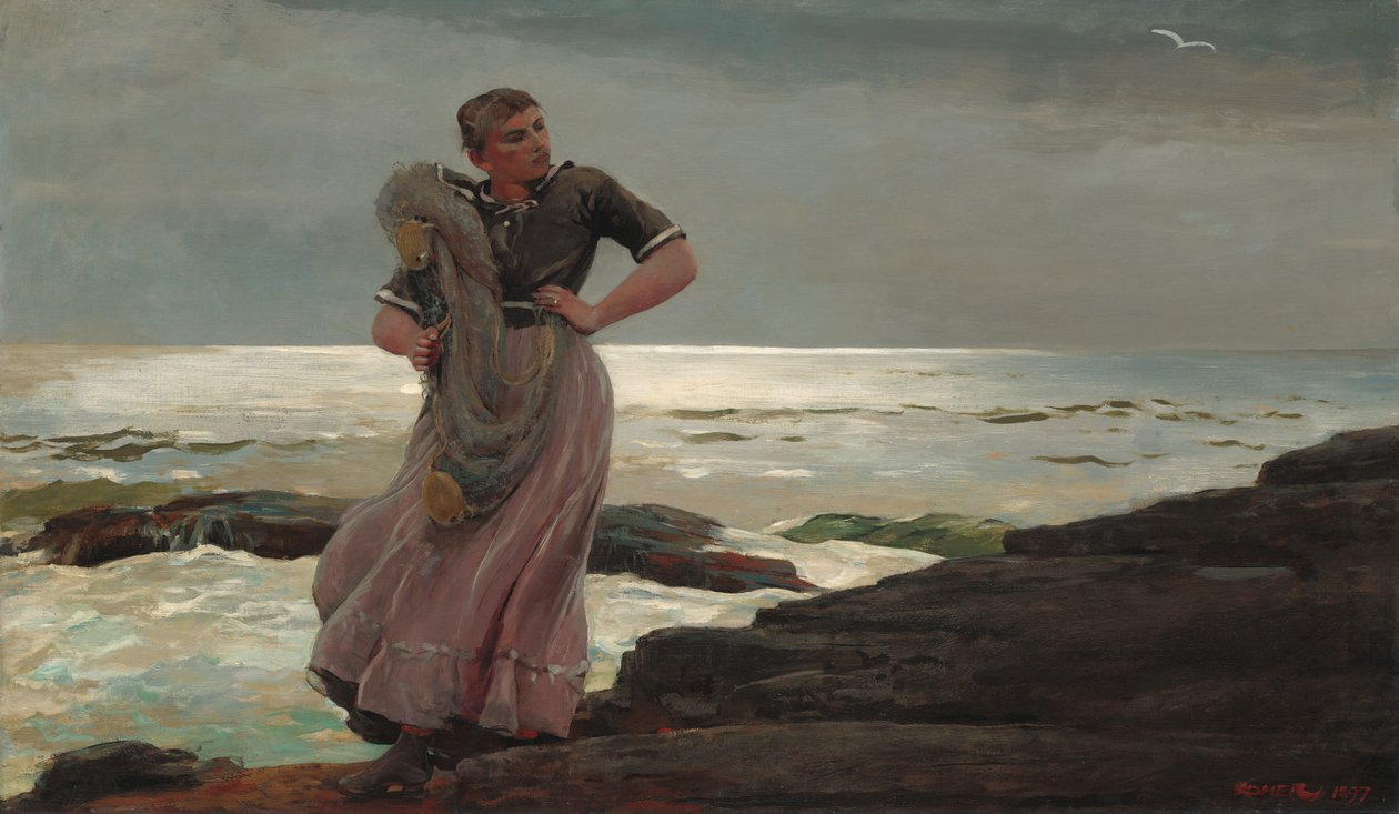Et lys på havet, 1897. af Winslow Homer