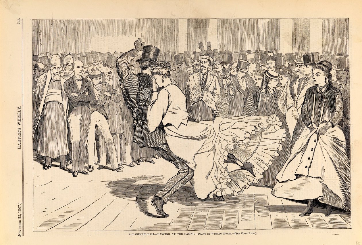 A Parisian Ball--Dancing at the Casino, fra Harper
